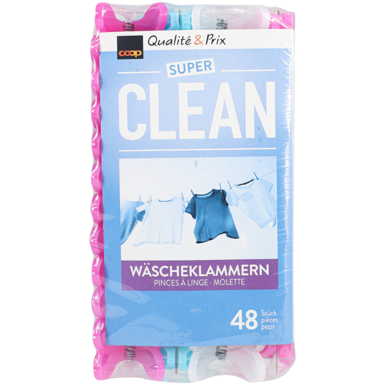 Super Clean Wäscheklammern, 48 Stück