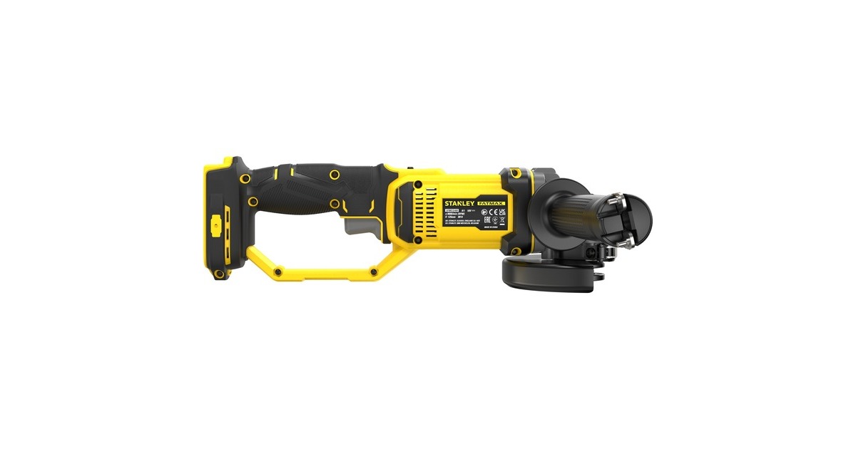 StanleyFATMAX V20 18V 125 mm Haakse slijper  (Geel/zwart, Accu en oplader niet inbegrepen )