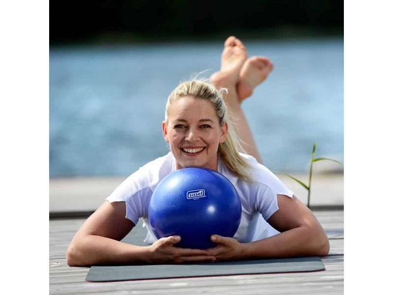 SISSEL Pilates Soft Ball Ø 22 cm Blau Trainingsball Pilates