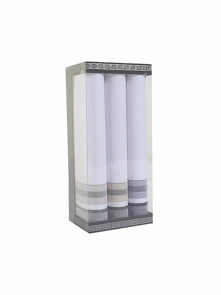 STUCO Taschentücher Enzo 3-er Pkg. weiss