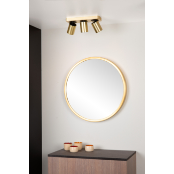 Lucide NIGEL plafondspot LED Dim to warm GU10 2200K/3000K mat goud / Messing