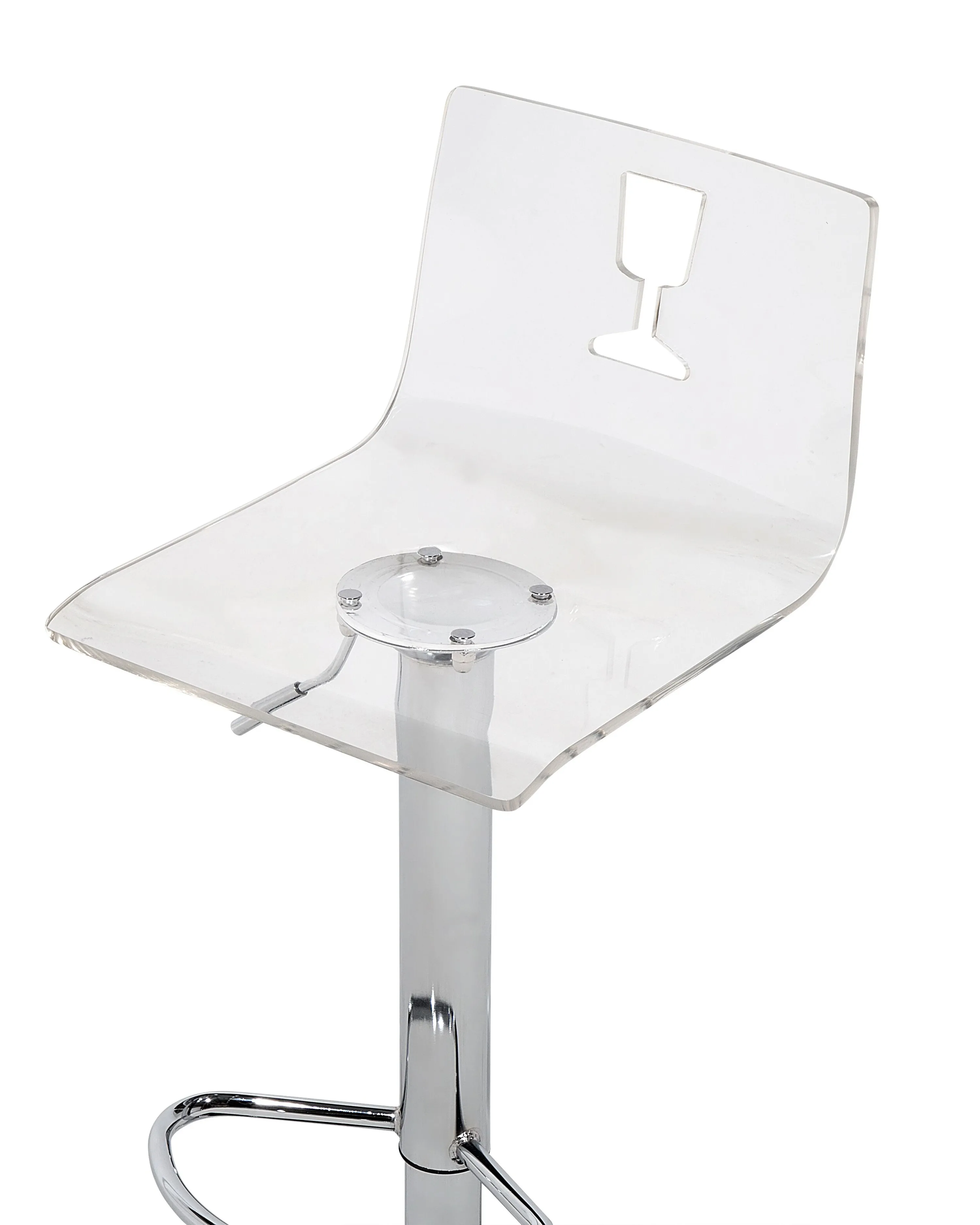 Set van 2 barstoelen BUSAN draaibaar Transparant