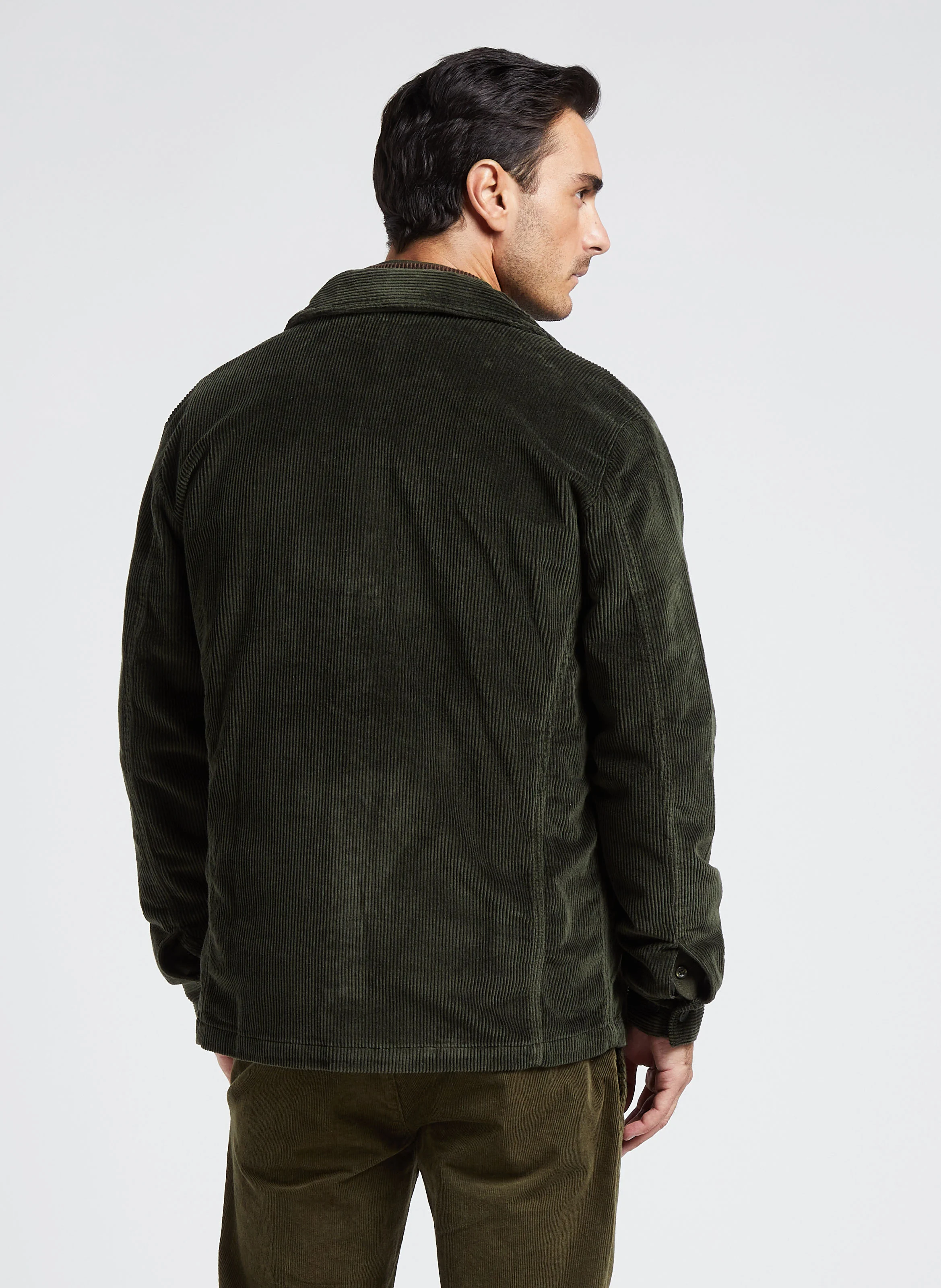 Veste col classique en coton bio | Vert