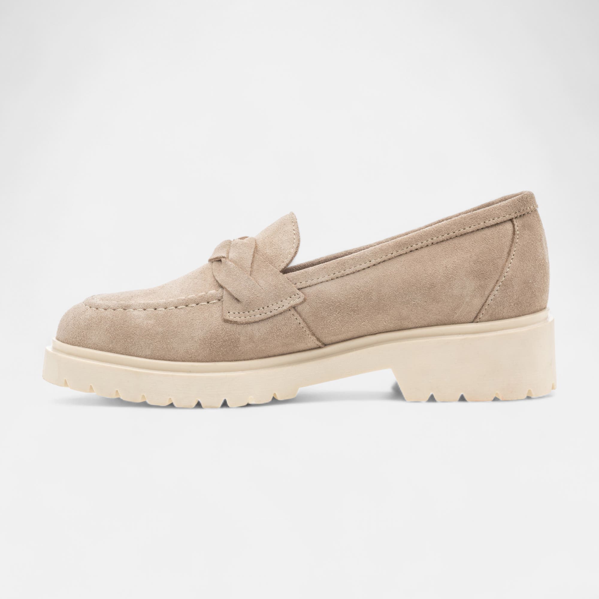 Mocassins Femme en cuir beige