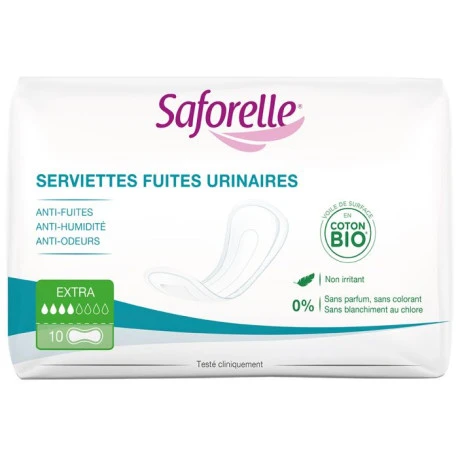 Serviettes Fuites Urinaires Extra - 10 Serviettes