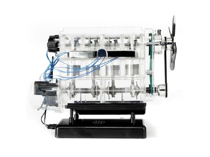 Franzis Bausatz 4-Zylinder-Motor 1:3, Deutsch/Englisch Bausatz eines 4-Zylinder Benzinmotors mit transparentem Motorenblock