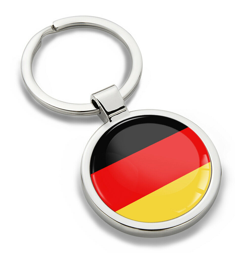 Metall Flaggen Schlüsselanhänger Länderflaggen Accessoire mit Spaltring - Deutschland