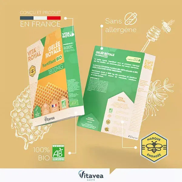 Vitavea Vita'Royal Geleia Real Fortificante Orgânica 10 ampolas