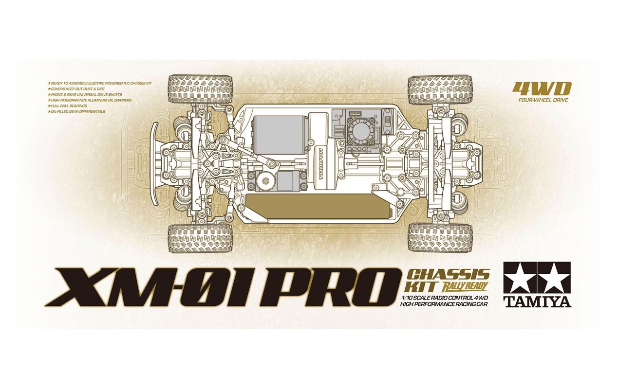 Rally XM-01 Pro 4WD Chassis Bausatz, 1:10<br>4WD Chassis Kit für ein Rallyauto