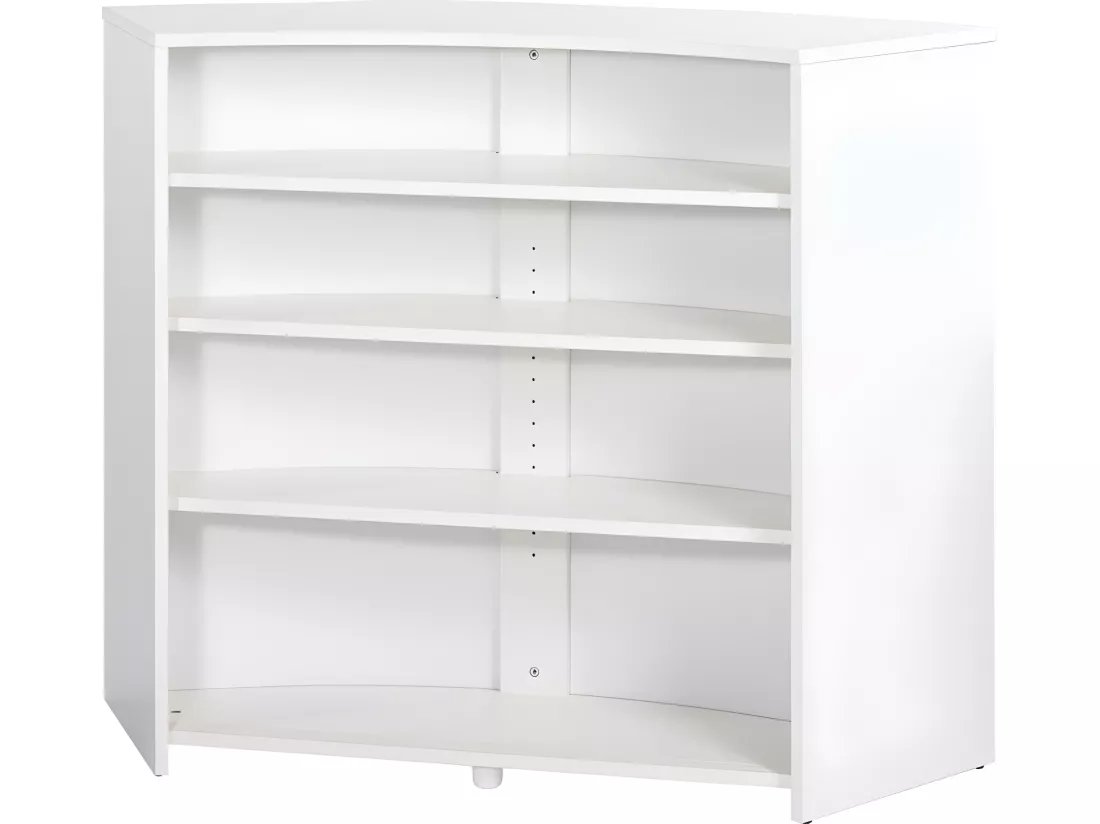 Meuble Bar, Meuble Comptoir Blanc 135 cm - Coloris: Rock 451