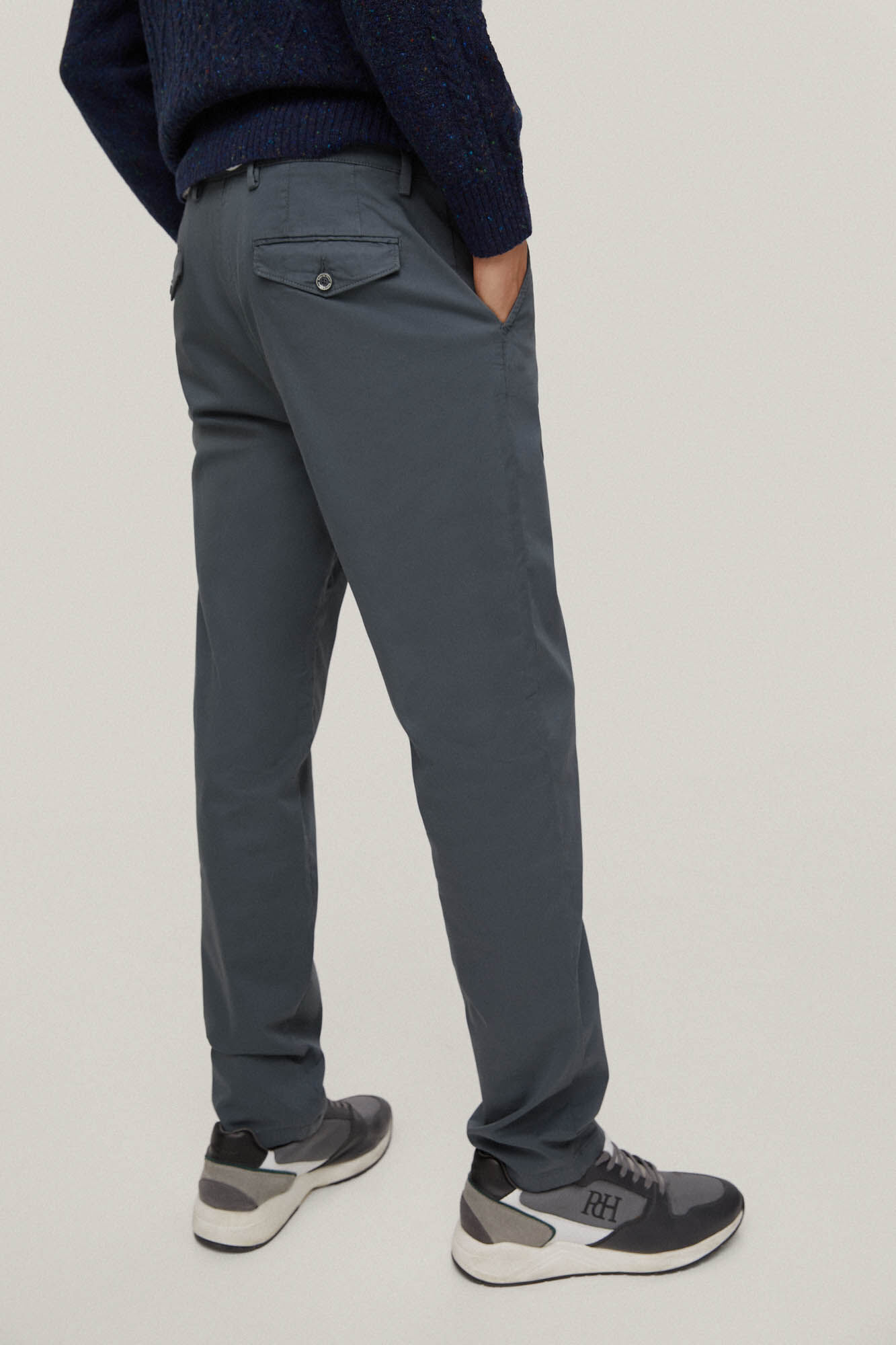 Calça chino Premium Flex Regular Fit - Cinza