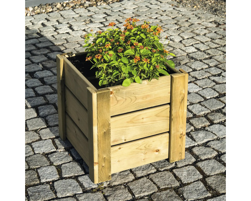 Houten bloembak 40 x 40 x 40 cm naturel
