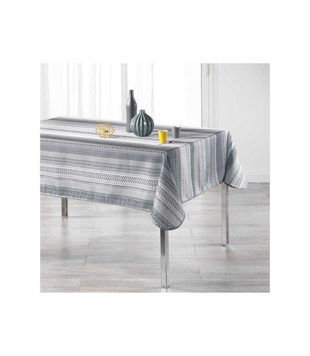 Nappe Rectangulaire Imprimée Chacana 150x200cm Gris
