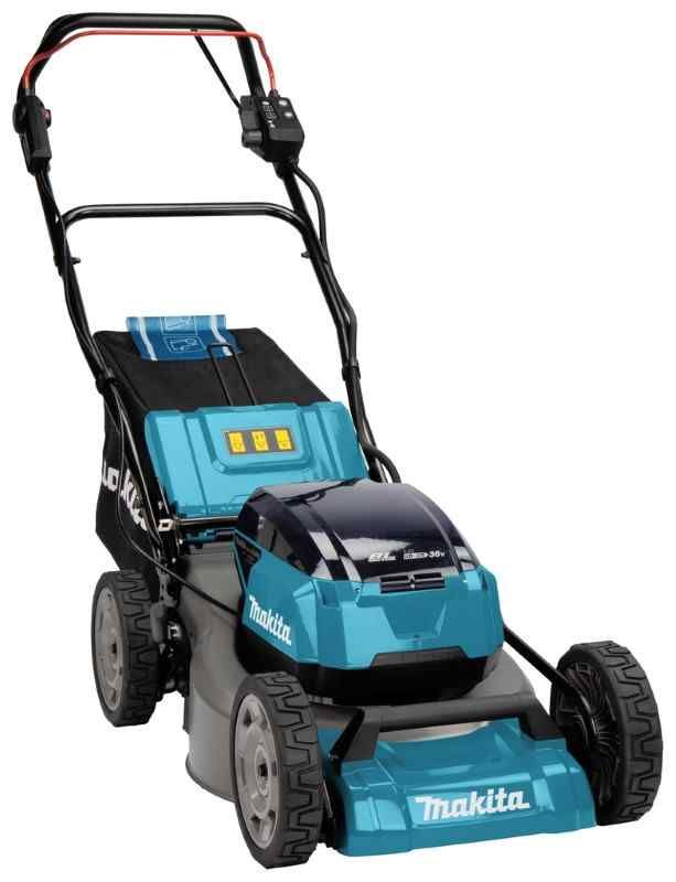 Makita DLM462PT4 LXT 2x18 V accu Grasmaaier 46cm  5,0 ah accu (4 st), duo snellader, in doos
