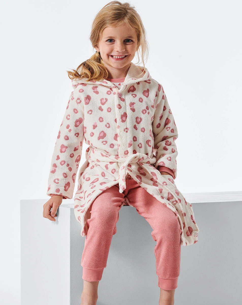 Bademantel LEO ROSE in offwhite