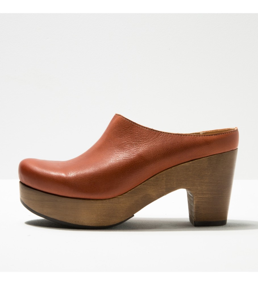 Tamancos Neosens Montone em couro cor camelo St. Laurent - Altura do salto: 8 cm -