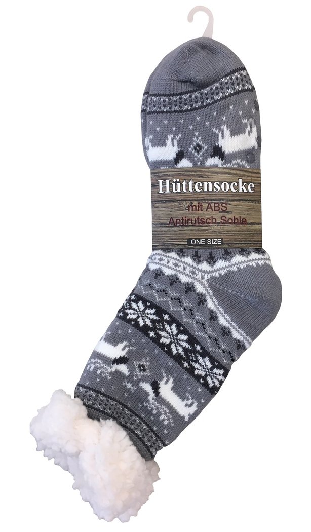 Yenita® Hüttensocken mit ABS-Sohle im Norwegerdesign