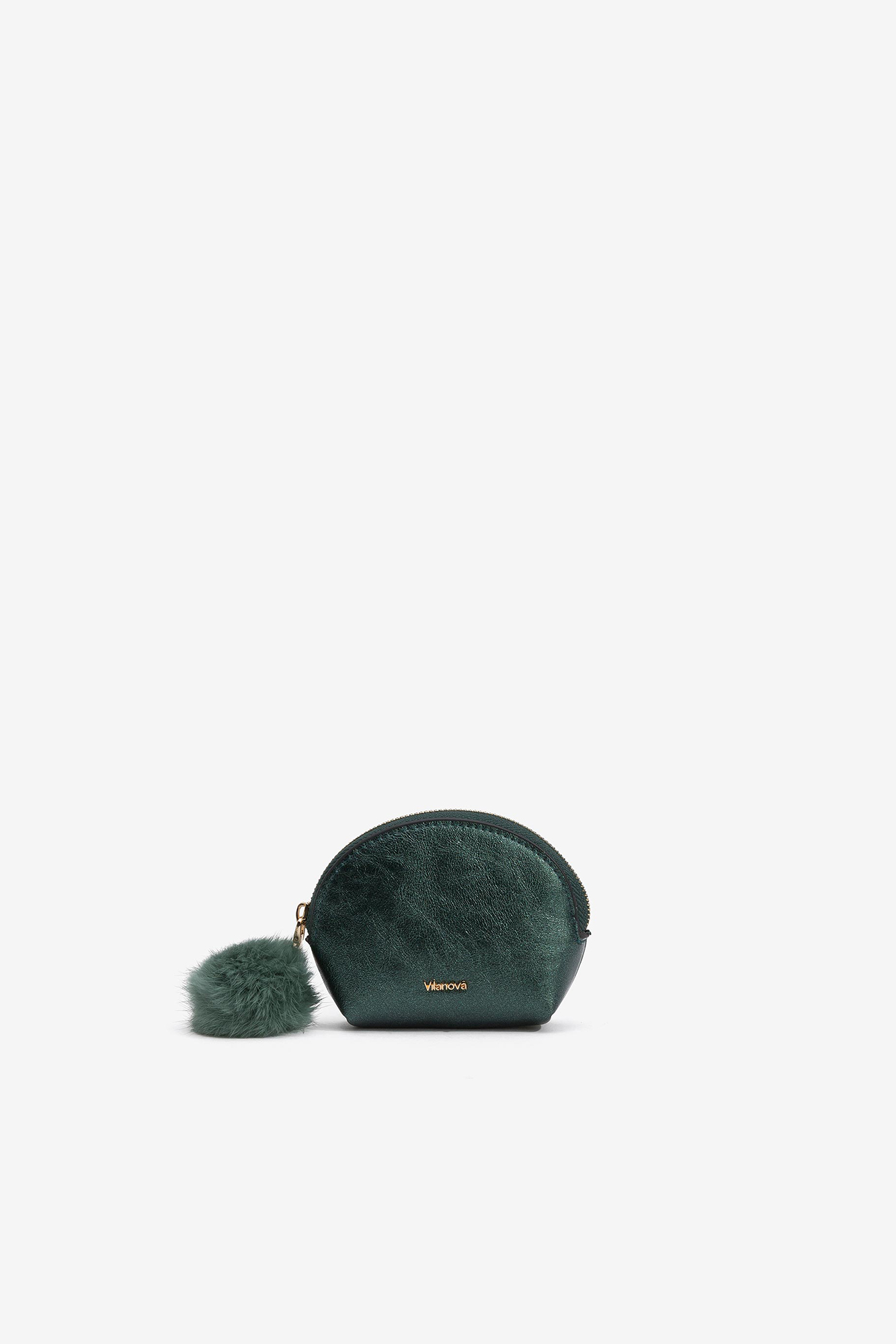 Bolsa com glitter e pompom