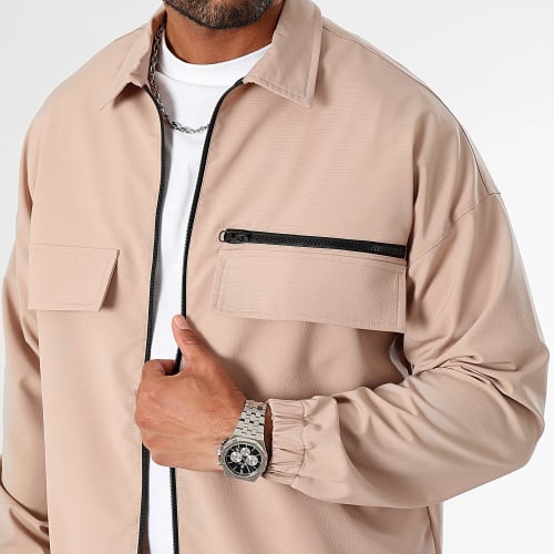 Ensemble Veste Zippée Et Pantalon Cargo 0282 0286 Beige
