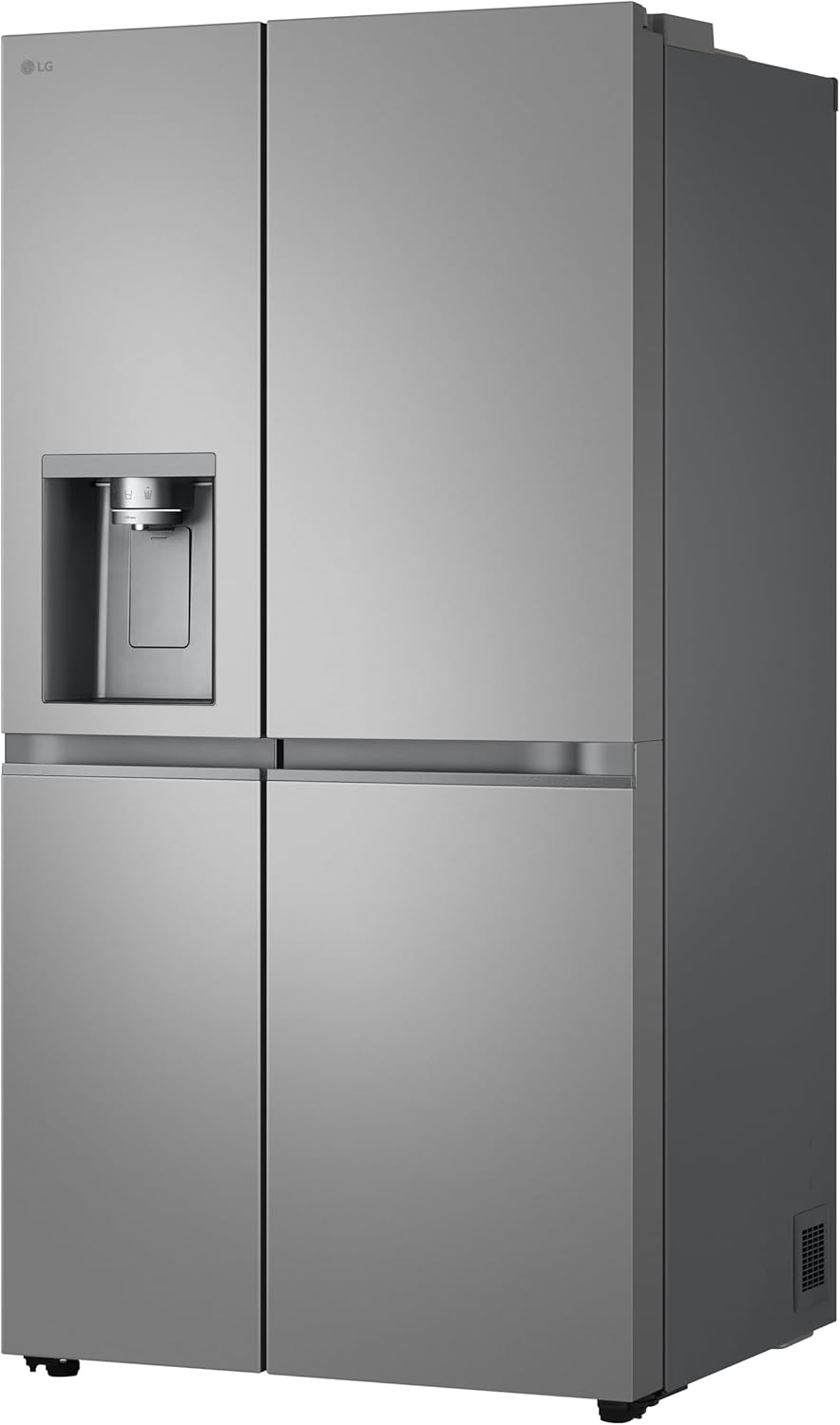 LG GSLE81PYBD, Side-by-Side Kühlschrank mit Eis-, Crushed Ice- & Wasserspender, 628 L, interner Wassertank, UVnano, DoorCooling+, LINEARCooling, Wi-Fi, Prime Silver [Energieklasse D]