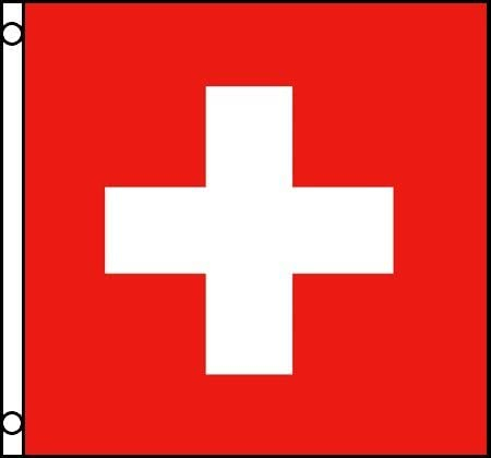 (90x90cm) Schweizer Flagge Accessoire Swiss Flag Deko Banner für EM / WM / 1. August - Schweizer Kreuz