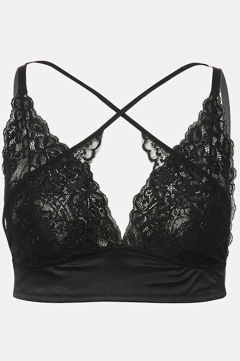 Bralette, ohne Bügel, Spitze und Stickerei