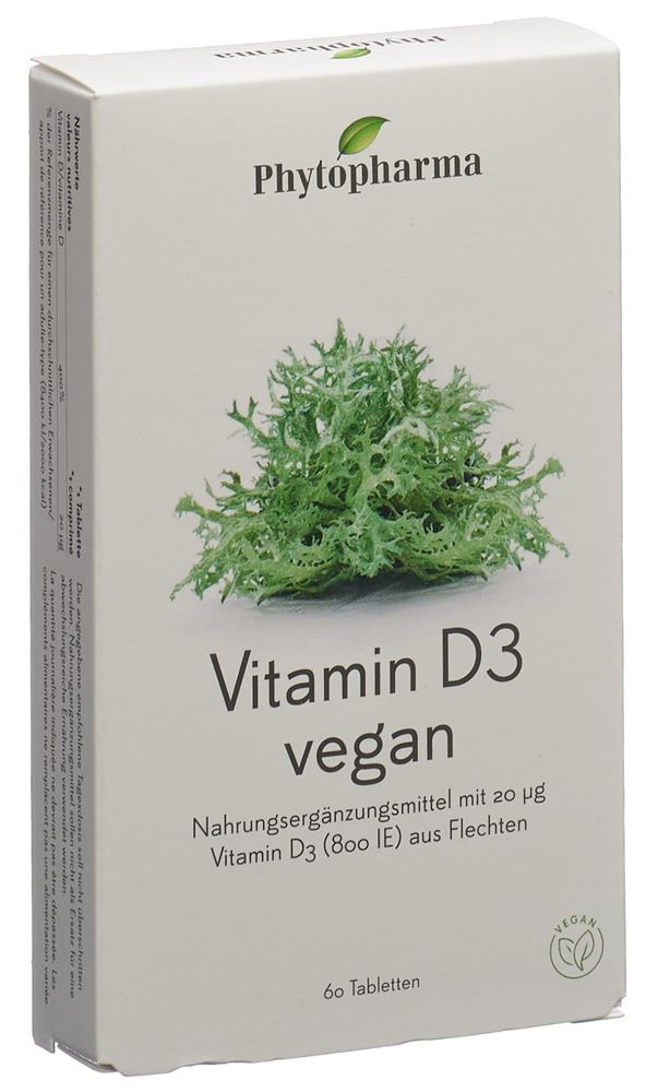 PHYTOPHARMA Vitamin D3 Tabl vegan Blist 60 Stk