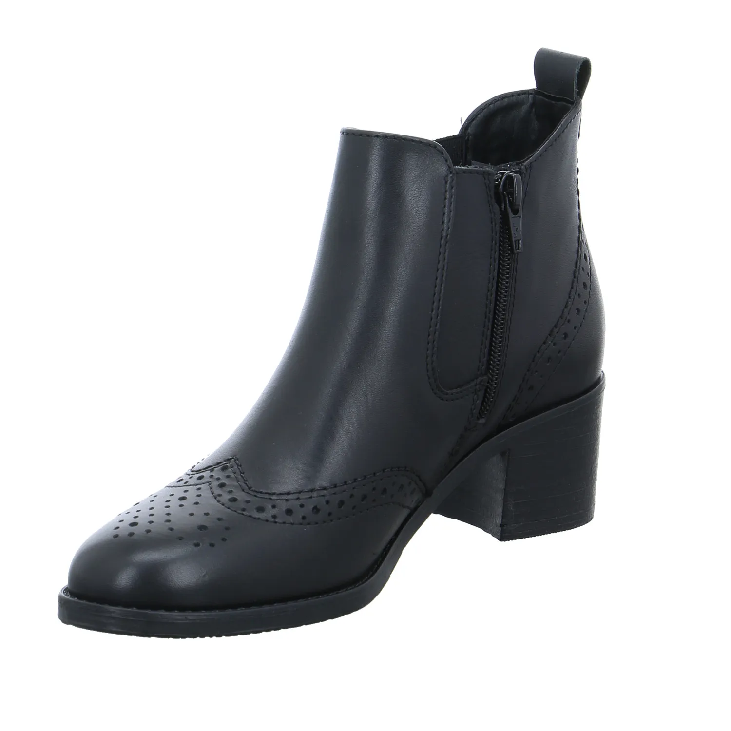 TAMARIS Stiefelette Schwarz Leder