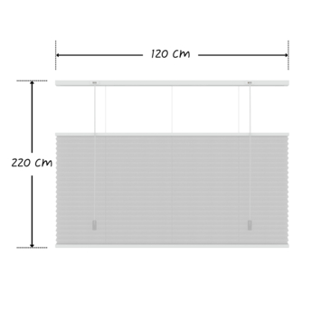 KARWEI enkel plisségordijn lichtdoorlatend wit (kleurnr. 6010) 120x220 cm (bxh)
