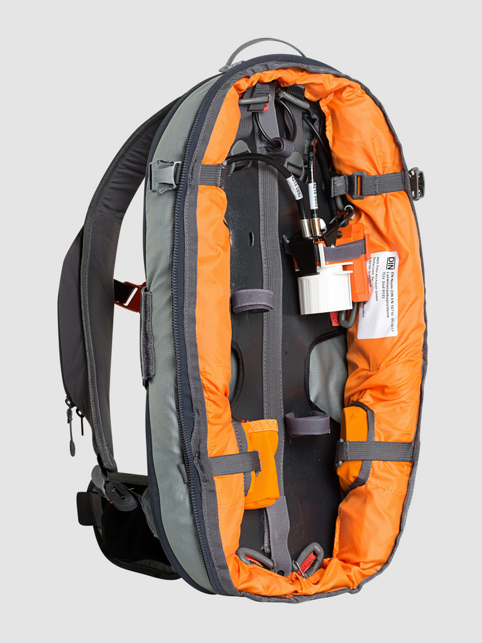 ABS P.Ride Bu Compact 18L + Carbon Inflator Back mountain grey