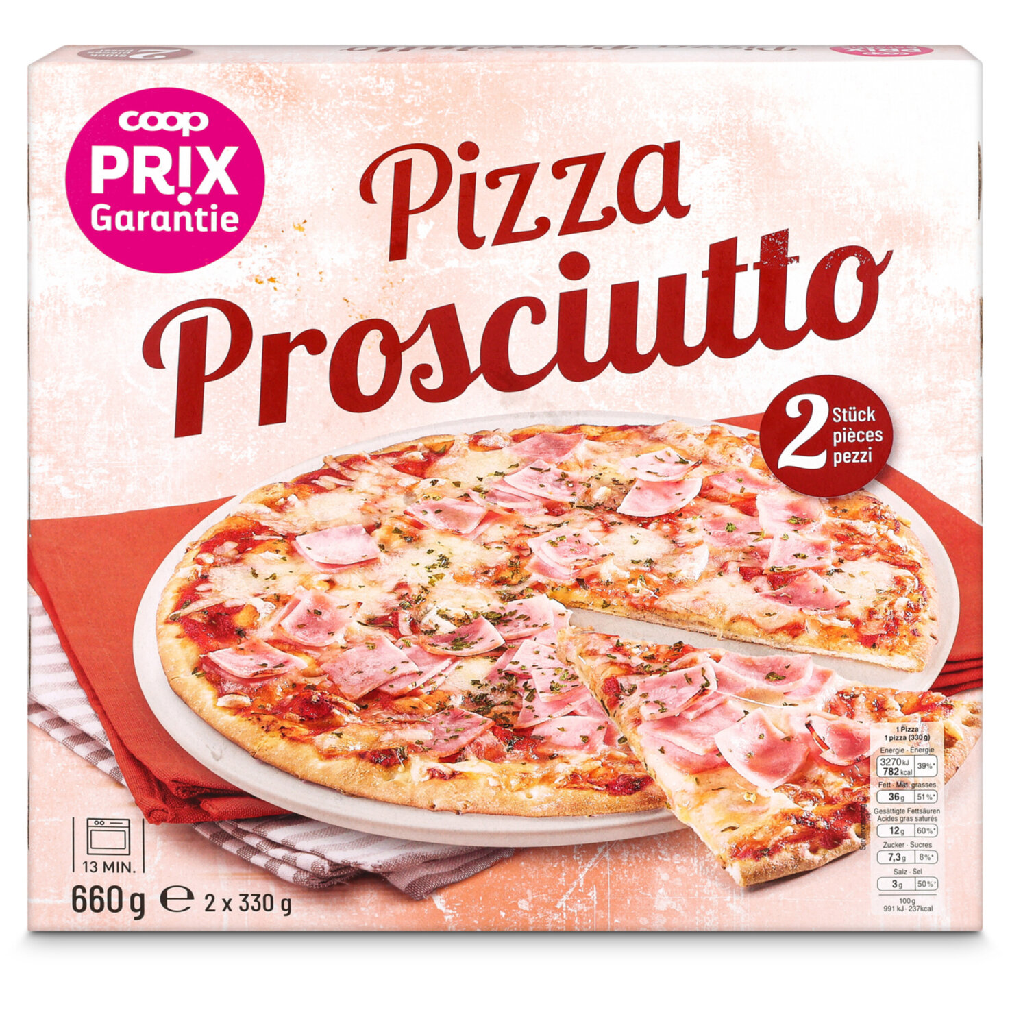 Prix Garantie Pizza Prosciutto 2x330g