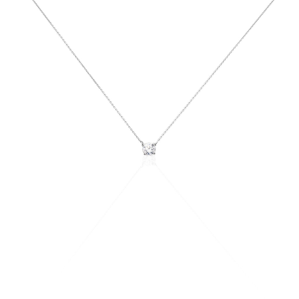 Collier Ponama Or Blanc Oxyde De Zirconium