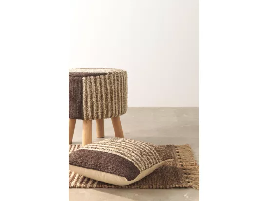 Paillasson en jute et coton 60x120 cm