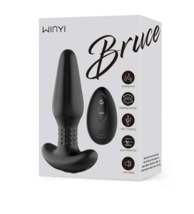 Bruce Anal Plug Remote Vibrator inkl. Fernbedienung - Schwarz