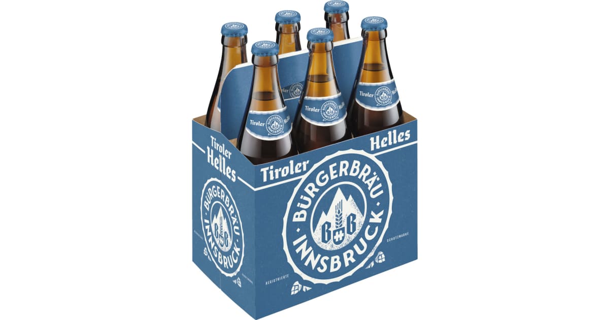 Bürgerbräu Innsbruck Tiroler Helles Tray 6x 0,5 Liter (Mehrweg)