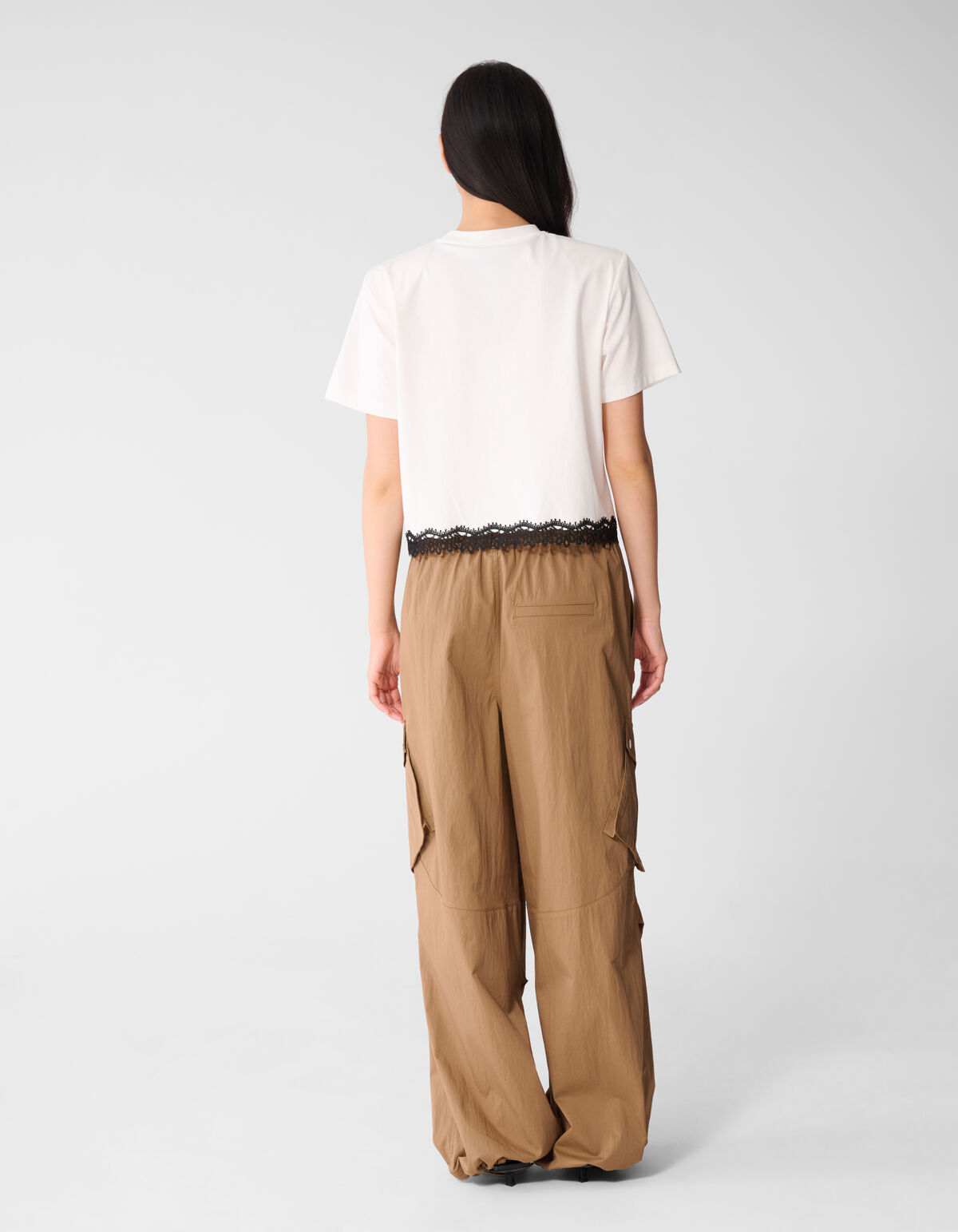 Kanten T-shirt Wit