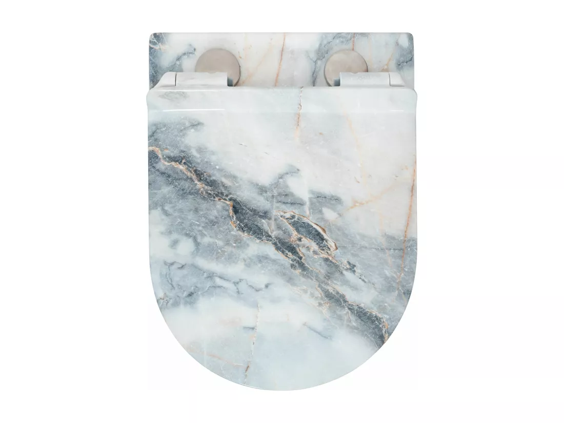 Cuvette Wc Suspendue Rea Carlos Duroplast/Slim/Zm Granit Shiny Grey