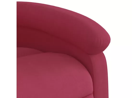 Fauteuil inclinable rouge bordeaux velours