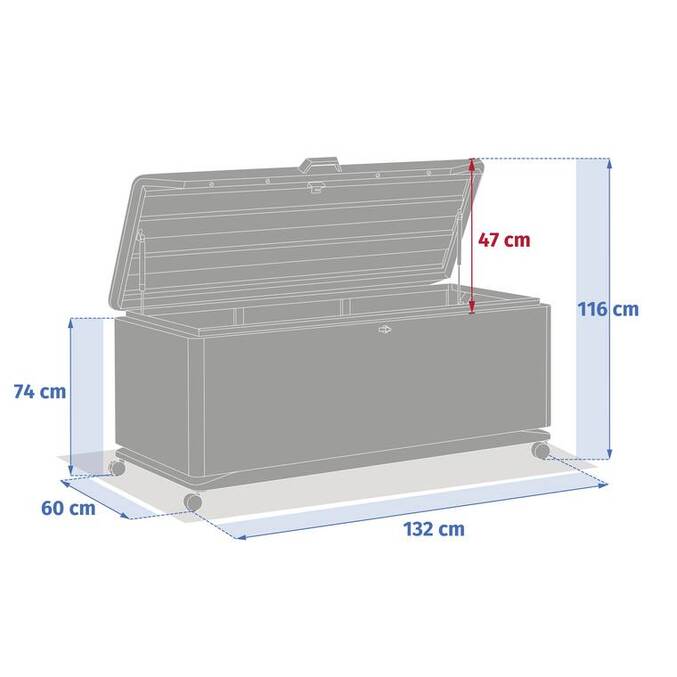Coffre de rangement ALUMIA Graphite