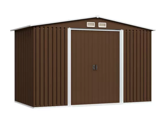 Abri de stockage pour jardin Marron 257x205x178 Acier