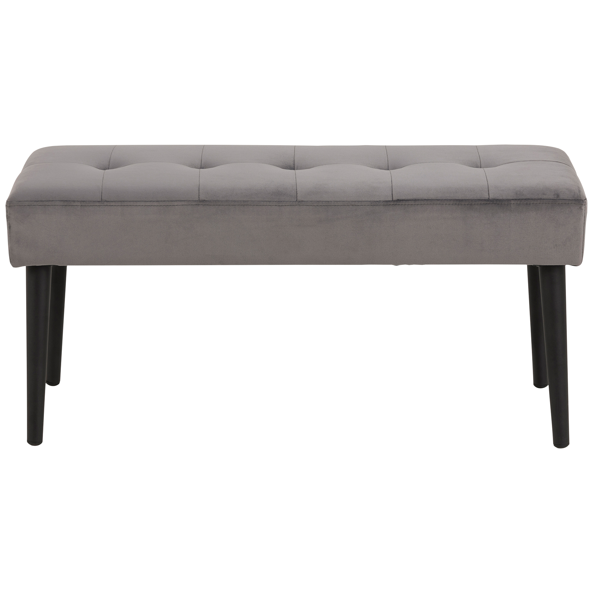 Bank GLORY - grau-schwarz - Samt - 95 cm