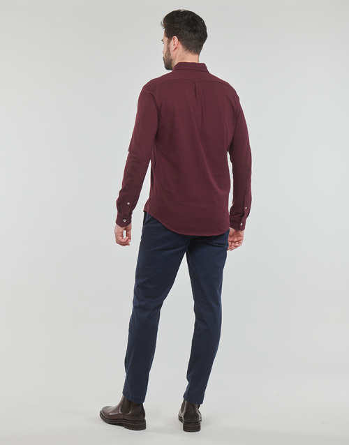 Polo Ralph Lauren - CHEMISE AJUSTEE COL BOUTONNE EN POLO FEATHERWEIGHT Burdeo