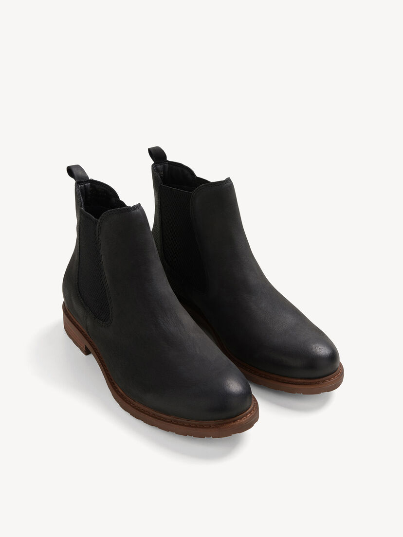 Leren Chelseaboot - zwart