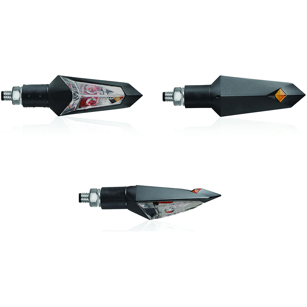 Chaft - Clignotants à Ampoules Trooper Noir Mat / Fumé