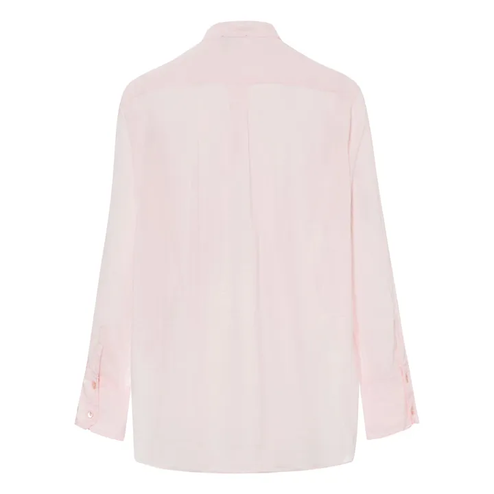 Forte Forte Blouse Grand-père Coton et Voile de Soie | Rose pâle