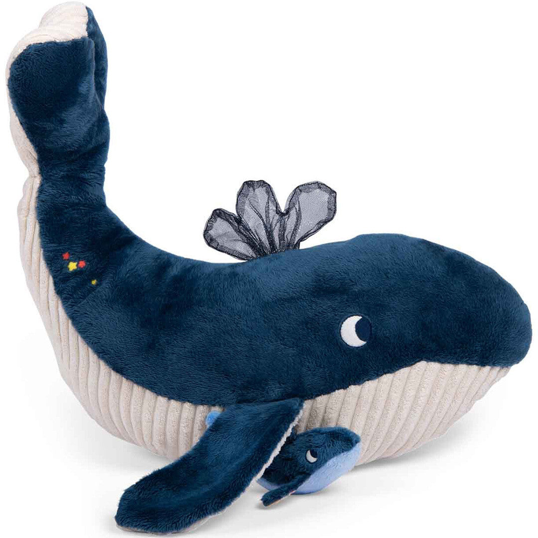 Moulin roty activiteitenknuffel walvis - 54 cm