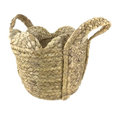 Panier rond tressé