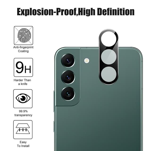 2-PAK SKALO Samsung S23 3D Kameralinse Beskyttelsesglas