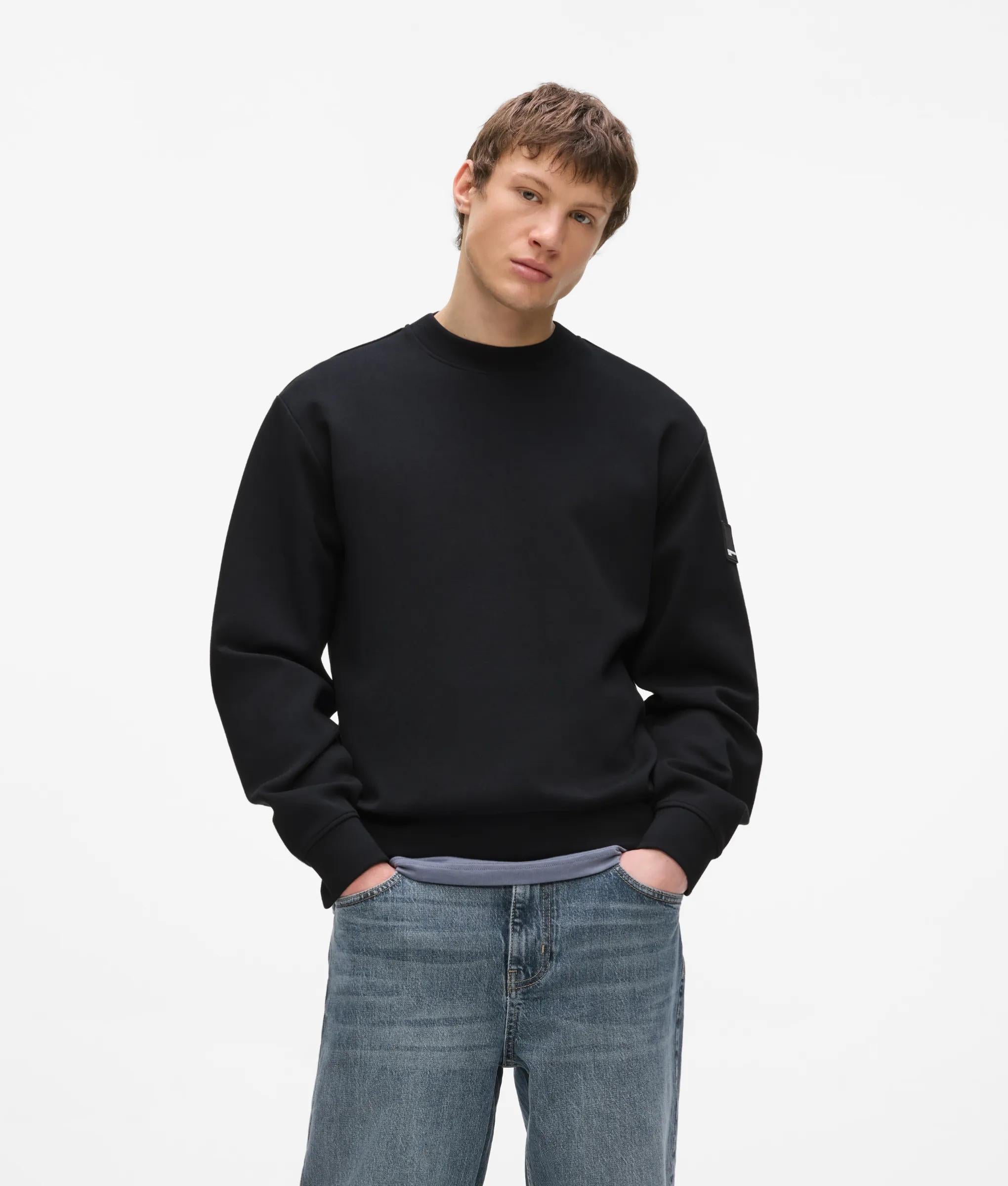 Scuba sweatshirt met ronde hals