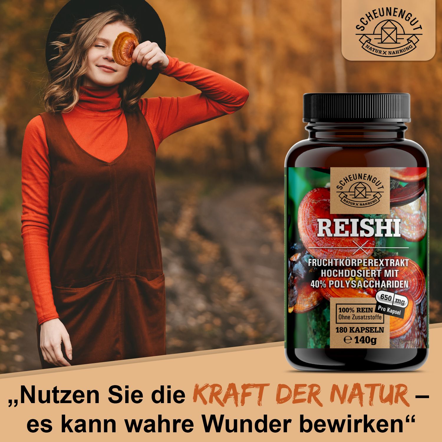 Scheunengut® Reishi Extrakt | hochdosierter Extrakt 20:1 mit 40% Polysaccharide